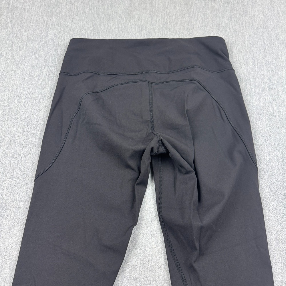 Lululemon Leggings Womens 8 Black Extra Mile Crop Reflective 24" Yoga Athletic - Picture 12 of 14